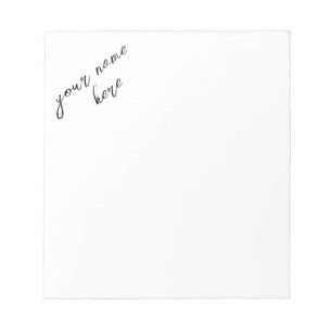 Bloco de notas personalizado