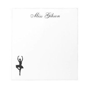 Bloco de notas personalizado bailarina