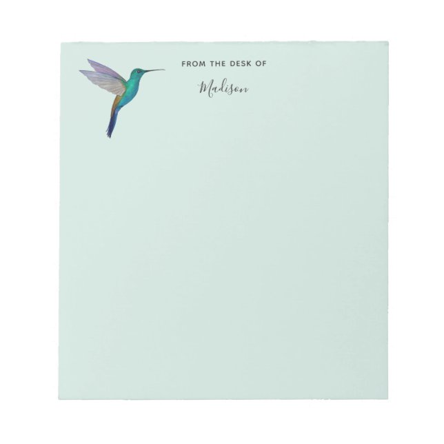 Bloco de Notas Personalizado Beija-flor (Frente)