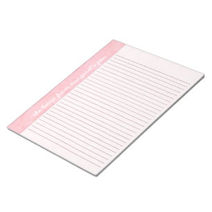 Bloco de Notas Personalizado bonito, cor-de-rosa