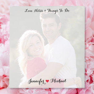Bloco de Notas Personalizado com Foto de Casal Amo