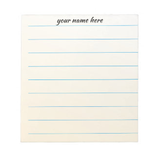 Bloco de Notas Personalizado com Linhas