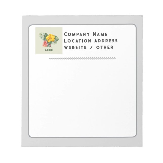Bloco de Notas Personalizado com Logotipo da Empre (Frente)