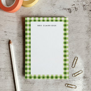 Bloco De Notas Personalizado com Xadrez Verde
