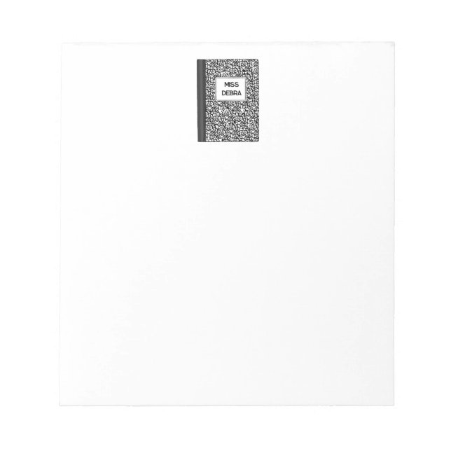 Bloco de notas personalizado composto para profess (Frente)