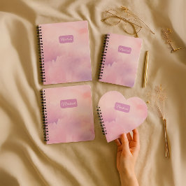 Bloco de Notas Personalizado Cor-de-Rosa Floral -