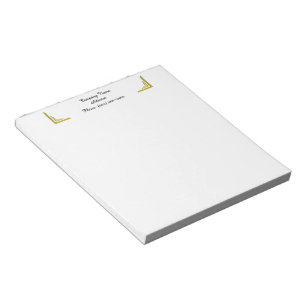 Bloco de Notas Personalizado da Empresa Gold Corne