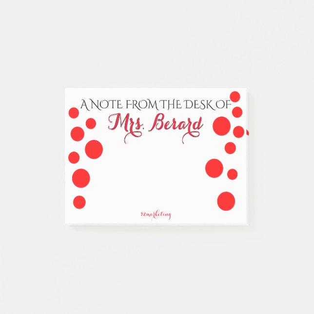 BLOCO DE NOTAS PERSONALIZADO DA MESA DO PROFESSOR (Frente)