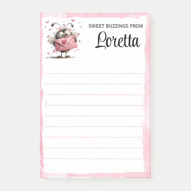 Bloco de Notas Personalizado de Abelha do Dia dos  (Frente)