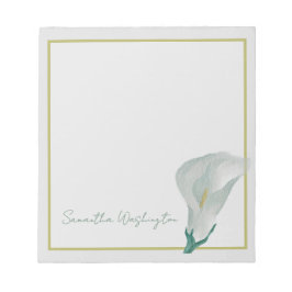 Bloco de Notas Personalizado de Aquarela com Lírio