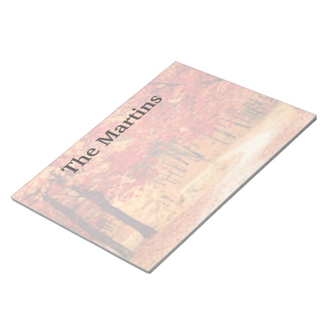 Bloco de Notas Personalizado de Árvores Vermelhas  (Inclinado)