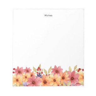 Bloco de Notas Personalizado de Autôs de Aquarela
