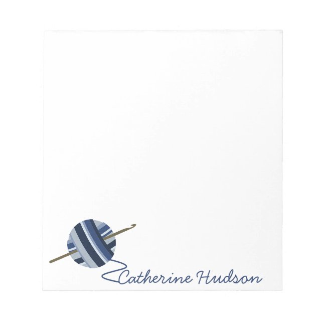 Bloco de Notas Personalizado de Fios Crochetais (Frente)