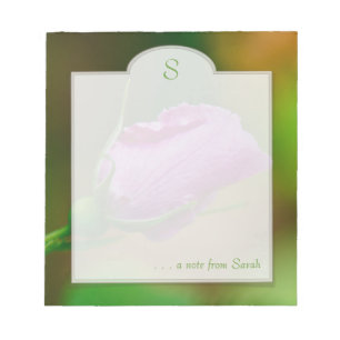 Bloco de notas personalizado de flor selvagem rosa