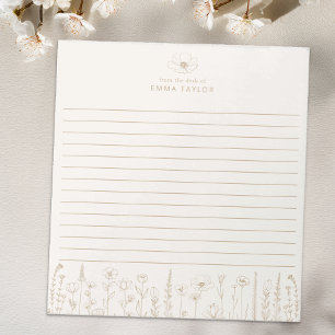 Bloco de Notas Personalizado de Flores Selvagens B