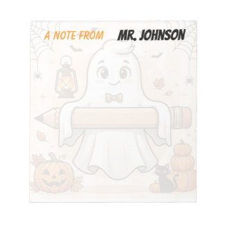 Bloco de Notas Personalizado de Halloween Fantasma