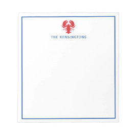 Bloco de notas personalizado de lagosta