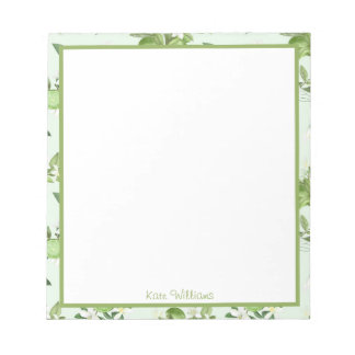 Bloco de Notas Personalizado de Limão e Floral