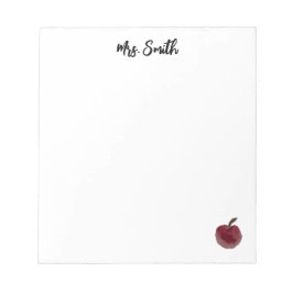 Bloco de notas PERSONALIZADO DE MAÇÃ DE COR DE ÁGU