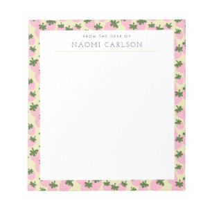 Bloco de Notas Personalizado De Morangos Espalhado