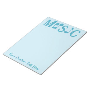 Bloco de notas personalizado de MÚSICA