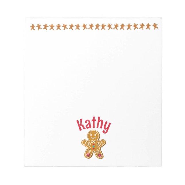 Bloco de Notas Personalizado de Natal com Pão de M (Frente)