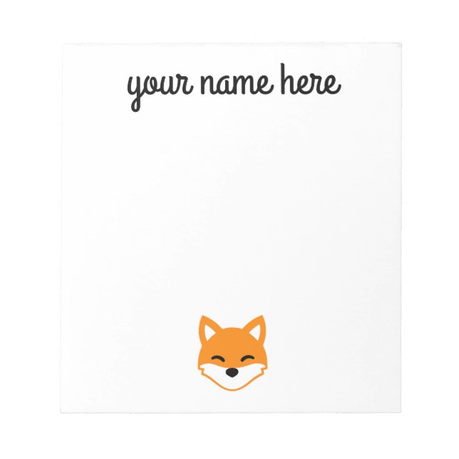 Bloco de Notas Personalizado de Papel Fox para Cri (Frente)