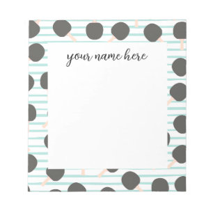 Bloco de Notas Personalizado de Tênis de Mesa