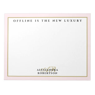 Bloco De Notas Personalizado Divertido Inspirador Pastel,Rosa Bra