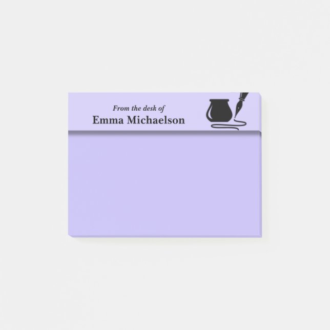 Bloco De Notas Personalizado do escritório, roxo (Frente)