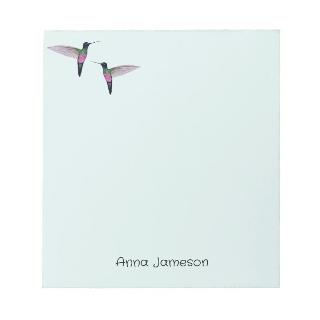 Bloco de notas personalizado do Hummingbird (Frente)