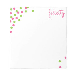 Bloco de Notas Personalizado do Nome Confetti