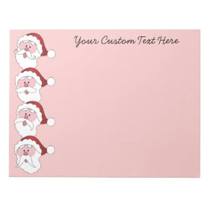 Bloco de notas personalizado do papai noel Mustach