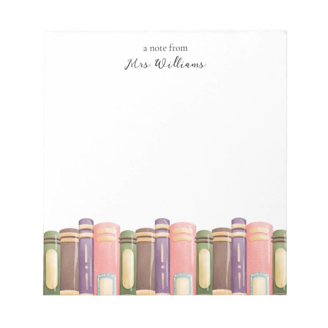 Bloco de notas personalizado do professor (Frente)