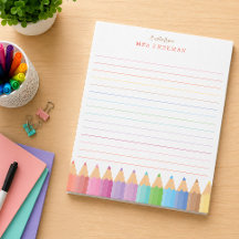 Bloco de Notas Personalizado do Professor Arco-íri