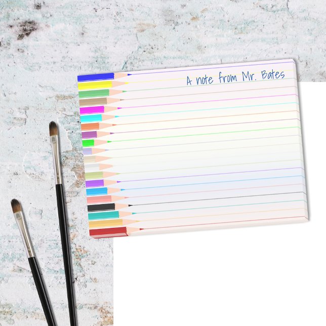 Bloco de Notas Personalizado do Professor de Arte (Note from art teacher sticky notes 🎨)