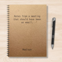 Bloco de Notas Personalizado Engraçado do Office M