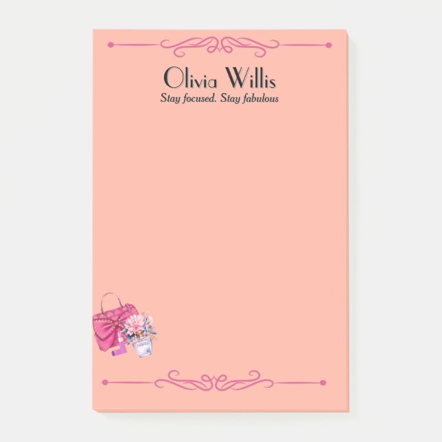 Bloco De Notas Personalizado "Fique Focado". Fique fabuloso" Peac (Frente)