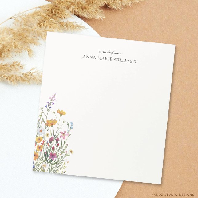 Bloco de Notas Personalizado Floral Chic Elegante (Criador carregado)