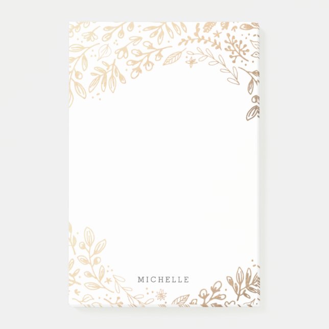 Bloco De Notas Personalizado | Flores De Colheita (Frente)