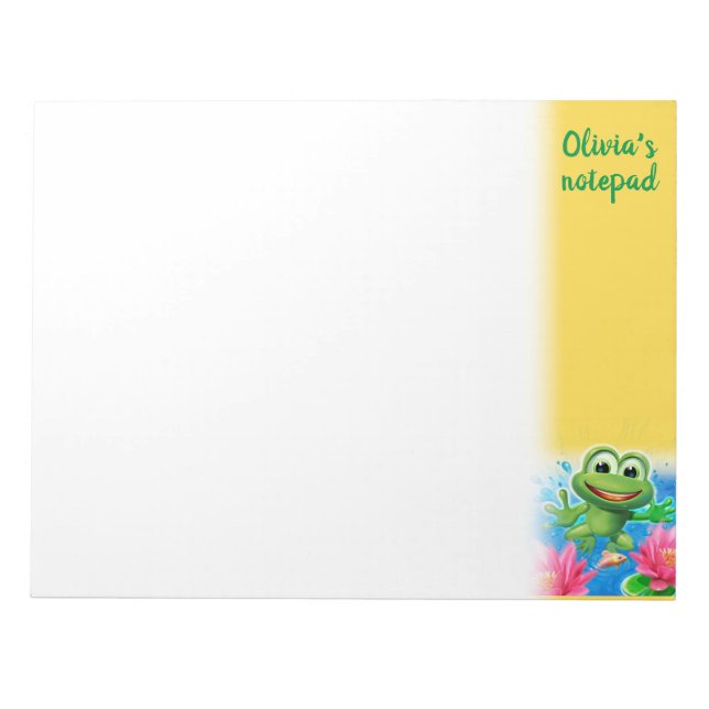 bloco de notas personalizado Leaping frog (Frente)