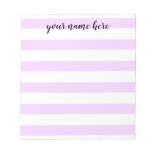 Bloco de notas personalizado listrado