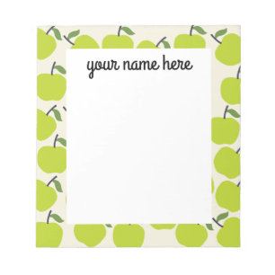 Bloco de Notas Personalizado Maçã Verde