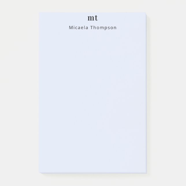 Bloco De Notas Personalizado Mal Roxo + Iniciais (Frente)