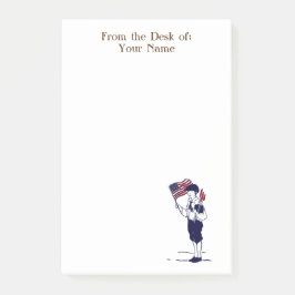 Bloco De Notas Personalizado Menino Patriótico com Fireworks Post
