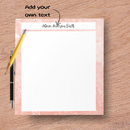 Bloco de Notas Personalizado Minimalista Laranja |