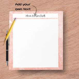 Bloco de Notas Personalizado Minimalista Laranja