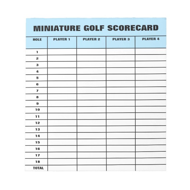 Bloco de notas personalizado modelo de scorecard d (Frente)