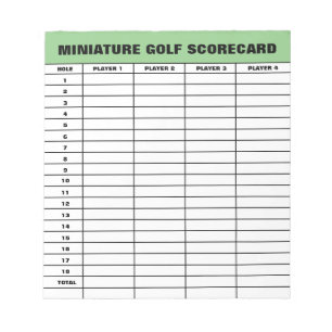Bloco de notas personalizado modelo de scorecard d