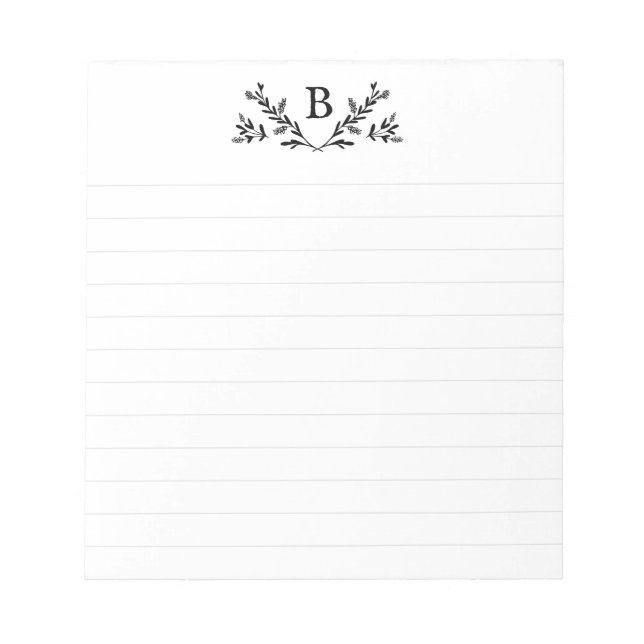 Bloco de Notas Personalizado Monograma (Frente)